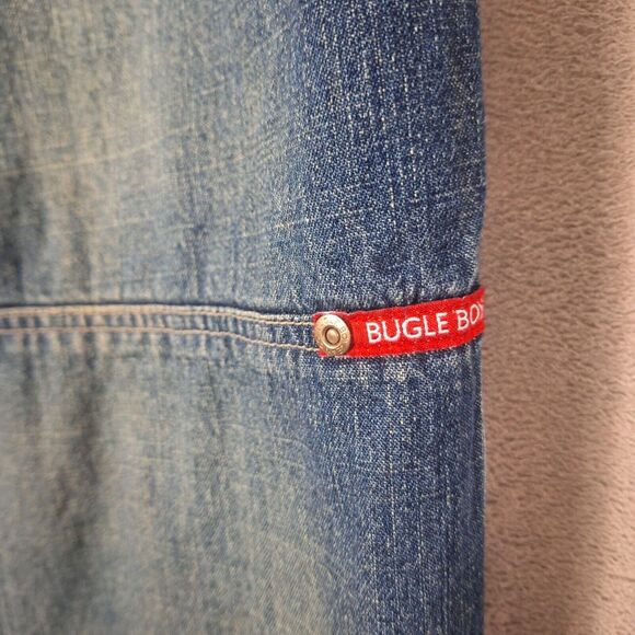 Vintage Bugle Boy Baggy Jeans Mens 34x34 Blue double knee carpenter utility Rare - Picture 6 of 10